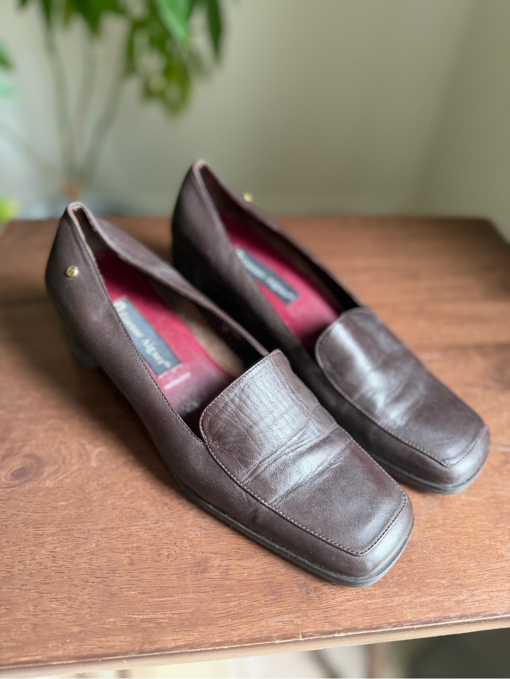 Etienne Aigner Dark Brown Leather Loafers